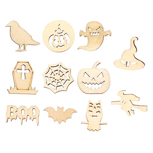 MAGICLULU 50 Stück Hölzerne Halloween-Ausschnitt-Ornamente Unbehandeltes Holz Bastelornamente Geister-Kürbis-Formen Holzscheiben Für Diy-Projekte Halloween-Party-Dekoration MAGICLULU 50 Stück Hölzerne Halloween-Ausschnitt-Ornamente Unbehandeltes Holz Bastelornamente Geister-Kürbis-Formen Holzscheiben Für Diy-Projekte Halloween-Party-Dekoration von MAGICLULU