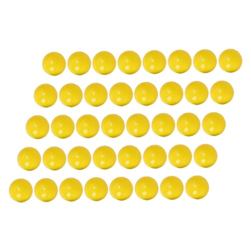 MAGICLULU 50 Stück Lotteriekugel Gewinnspielkugeln Bunt Bingo-tombola-Kugeln Groß Blau Klare Bälle Hohl Nummeriert Klein Tombola-bälle 1-50 Ballgrubenkugeln Verlosen Offener Ball Yellow PVC von MAGICLULU