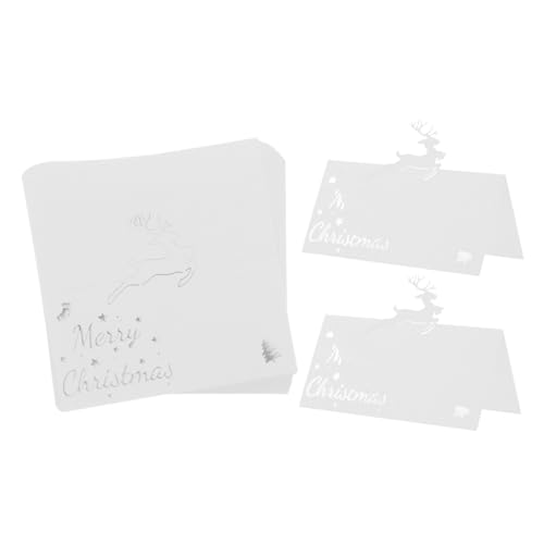 MAGICLULU 50 Stück Namenskarten Weihnachtsfeier Namenskarten Tischkarten Party Tischkarten Für Dinnerpartys Namenszeltkarten Zeltkarten Für Tischdekoration Sitzkarten von MAGICLULU