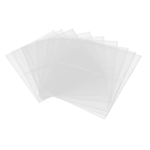 MAGICLULU 50 Stück Ordner mit Kartenhüllen Fotoalbum Fotohüllen für Blinder-Alben Ärmel Inhaber Mini scrapbook scrabbook mappen schnellhefter Fotohalterseite Klare Fotohüllen PVC Transparent von MAGICLULU