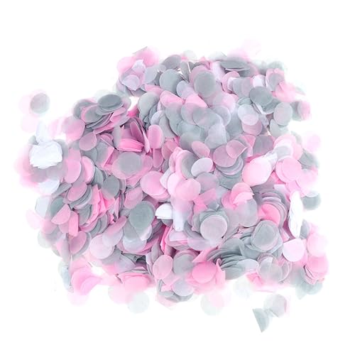 MAGICLULU 5000Stücke Konfetti Für Hochzeiten Und Partys Runde Pastellfarbene Tischstreudeko Weiß Rosa Und Und von MAGICLULU