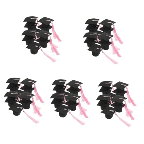 MAGICLULU 5St abschlussfeier graduation cap party sachen partydekoration geschenkdeko Muffinförmchen grad kuchen Abschlussdeckel für Cupcakes Cupcake-Dekore für den Abschluss Polyester von MAGICLULU