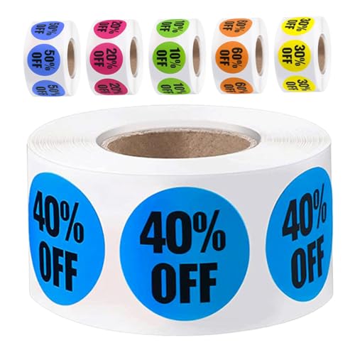 MAGICLULU 6 Rollen 3000 Stück Rabattetiketten Für Einkaufszentren Supermarkt Etiketten Verkaufsaufkleber Bezahlte Aufkleber Prozentaufkleber Prozentrabatt Verkaufsetiketten Für MAGICLULU 6 Rollen 3000 Stück Rabattetiketten Für Einkaufszentren Supermarkt Etiketten Verkaufsaufkleber Bezahlte Aufkleber Prozentaufkleber Prozentrabatt Verkaufsetiketten Für von MAGICLULU
