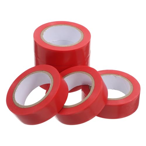 MAGICLULU 6 Rollen Isolierband Farbbänder rotes dünnes Klebeband Outdoor -Elektroband Elektroband rot Hochtemperaturband Kabelbänder Schutzband breite elektrische Bänder farbiges Band PVC von MAGICLULU