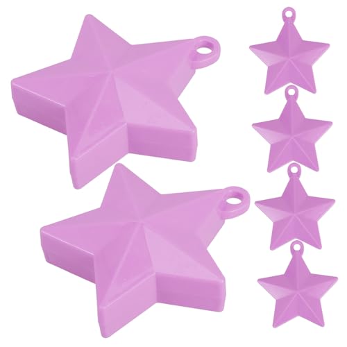 MAGICLULU 6 Stück Fünfzackiger Stern-Ballon-Anhänger Dekorationen spitz Hohle Sternballongewicht Wiederverwendbares Ballongewicht Gewichte für Ballonankergewichte Zementblock von MAGICLULU