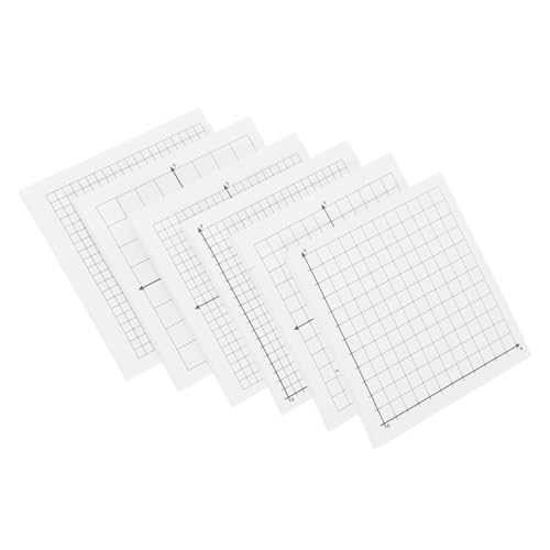 MAGICLULU 6 Stück Haftnotizen Mini-Grafikpad Zeichenpapierblock Mathe-Notizblöcke Mathe-Diagrammpapier süße Notizbilder Mini-Grafikpapier Gitter-Notizblöcke selbstklebendes Notizpapier Weiß von MAGICLULU