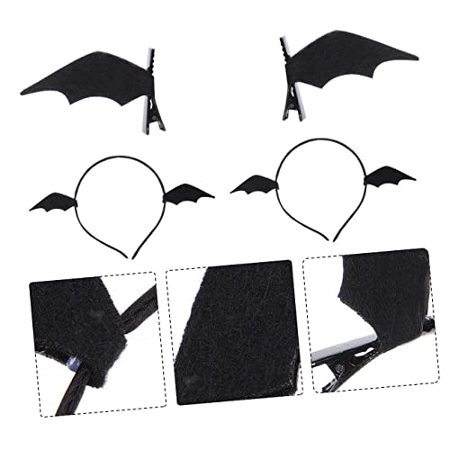 MAGICLULU 6 Stück Halloween Teufelsflügel Haarreifen und Haarklammern Bat Wing Party Haarschmuck für Kostüme und Feiern von MAGICLULU