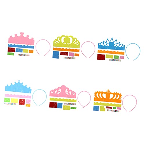 MAGICLULU 6 Stück Teiliges Bunte Geburtstagskronen Partyhüte Leichtes Bastelset DIY für Mädchen Jungen Geburtstagsfeier Partyzubehör von MAGICLULU