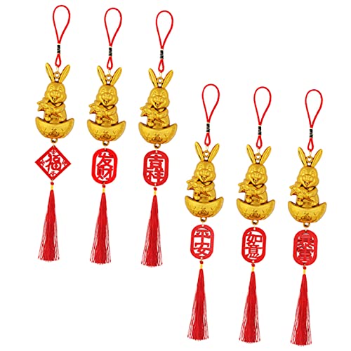 MAGICLULU 6 Stück Teiliges Chinesische Neujahrsdekoration Yuanbao Pendants Traditionelle Frühlingsfest Bonsai Anhänger für Innen und Außenbereich Festliche Wohnkultur MAGICLULU 6 Stück Teiliges Chinesische Neujahrsdekoration Yuanbao Pendants Traditionelle Frühlingsfest Bonsai Anhänger für Innen und Außenbereich Festliche Wohnkultur von MAGICLULU