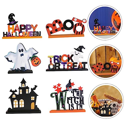 MAGICLULU 6 Stück Teiliges Halloween Holzhaus Tischdekoration Leichtes Dichteplatten Mittelstück für Party Büro Wohnzimmer Gruselige Atmosphäre für Halloween Fest und Motto Partys MAGICLULU 6 Stück Teiliges Halloween Holzhaus Tischdekoration Leichtes Dichteplatten Mittelstück für Party Büro Wohnzimmer Gruselige Atmosphäre für Halloween Fest und Motto Partys von MAGICLULU