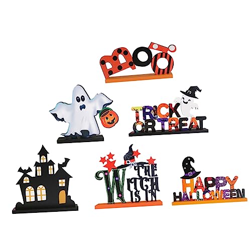 MAGICLULU 6 Stück Teiliges Halloween Holzhaus mit Stabile Tischdekoration aus Dichteplatte Leicht und Wiederverwendbar für Party und Festtagsatmosphäre MAGICLULU 6 Stück Teiliges Halloween Holzhaus mit Stabile Tischdekoration aus Dichteplatte Leicht und Wiederverwendbar für Party und Festtagsatmosphäre von MAGICLULU