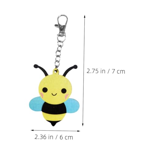 MAGICLULU 6 Stück Teiliges Holz schlüsselanhänger Cartoon Biene Leichter und Kompakter Anhänger Niedliches Design als Dekoration für Schlüssel Taschen und Geschenke für Schulkinder MAGICLULU 6 Stück Teiliges Holz schlüsselanhänger Cartoon Biene Leichter und Kompakter Anhänger Niedliches Design als Dekoration für Schlüssel Taschen und Geschenke für Schulkinder von MAGICLULU