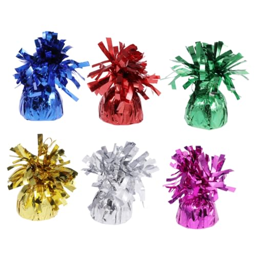 MAGICLULU 6 Stück Teiliges Party Ballongewicht Bunte Ballonbeschwerer Blocks Helium Luftballons Zubehör für Geburtstagsfeier Hochzeit Abschlussball Dekoration von MAGICLULU