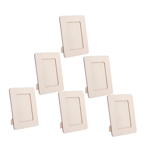 MAGICLULU 6 Stück Teiliges Unbemalter Holz Bilderrahmen Naturholz zum Bemalen DIY Bastelrahmen für Sicherer Fotorahmen für Schulprojekte und Wohnkultur MAGICLULU 6 Stück Teiliges Unbemalter Holz Bilderrahmen Naturholz zum Bemalen DIY Bastelrahmen für Sicherer Fotorahmen für Schulprojekte und Wohnkultur von MAGICLULU