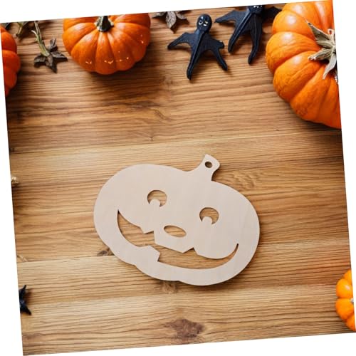 MAGICLULU 6 Stück Unfertige Holz-pumpkin-dekorationen zum Bemalen Herbst DIY Kürbis-holzfiguren für Halloween Erntedankfest und Bastelprojekte Beige Vielseitige Holzscheiben für Kreative von MAGICLULU