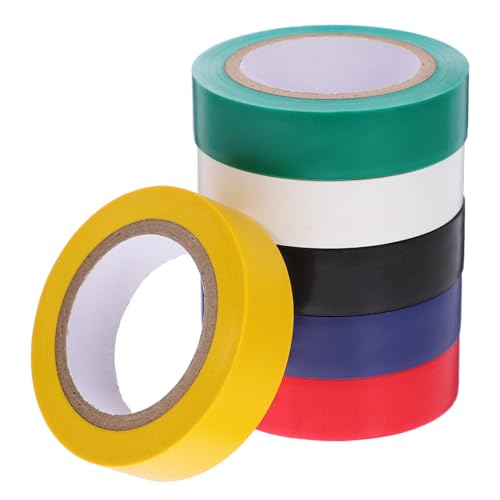 MAGICLULU 6Rollen Elektrisches Klebeband Vielseitiges Isolierband für Hochtemperaturanwendungen für Elektroleitungen DIY Projekte von MAGICLULU