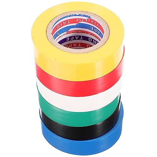 MAGICLULU 6Rollen Farbiges Elektrisches Isolierband Klebeband Für Elektriker Zuverlässige Isolierung Bündelung Für Zuhause Büro Industrie von MAGICLULU