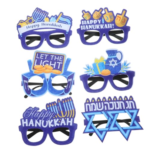 MAGICLULU 6St Chanukka-Brille Chanukka-Kerzen Kerzenhalter Rave-Brille Hanukkah Party Dekoration Hanukkah Brillenrahmen Deko-Requisiten aus Kunststoff Chanukka-Kunststoffbrille Plastik MAGICLULU 6St Chanukka-Brille Chanukka-Kerzen Kerzenhalter Rave-Brille Hanukkah Party Dekoration Hanukkah Brillenrahmen Deko-Requisiten aus Kunststoff Chanukka-Kunststoffbrille Plastik von MAGICLULU