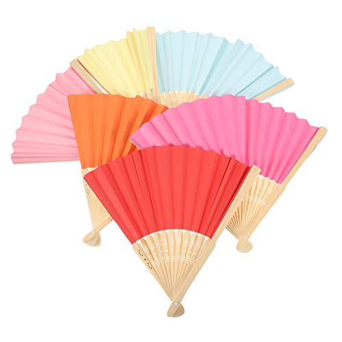 MAGICLULU 6Stücke DIY Faltventilatoren für Leere Papierfans zum Kreative Bastelideen für Partys und Wohnkultur für Kinderzimmer von MAGICLULU