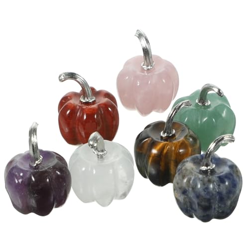 MAGICLULU 7 Stück Teiliges Kristall Kürbis Ornament Tischdekoration für Erntedankfest und Halloween Natürliche Kristall Kürbisfiguren mit Schwarzem Wohnräume und Festlichkeiten MAGICLULU 7 Stück Teiliges Kristall Kürbis Ornament Tischdekoration für Erntedankfest und Halloween Natürliche Kristall Kürbisfiguren mit Schwarzem Wohnräume und Festlichkeiten von MAGICLULU