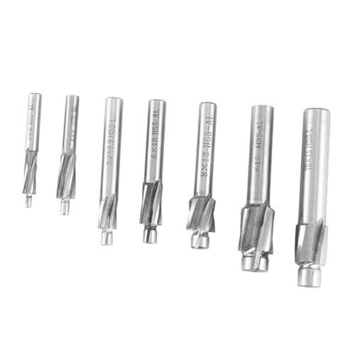 MAGICLULU 7 Teiliges Bohrer Werkzeugset Senkkopf Fräser Fräser Senkkopf Fräser Silber MAGICLULU 7 Teiliges Bohrer Werkzeugset Senkkopf Fräser Fräser Senkkopf Fräser Silber von MAGICLULU
