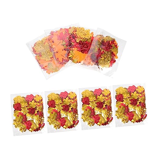 MAGICLULU 8 Packungen Pack Künstliche Ahornblätter Konfetti Gemischte Farben für Erntedankfest Dekoration Leichtes und Sicheres Tischkonfetti für Partys und Feste pro Packung von MAGICLULU