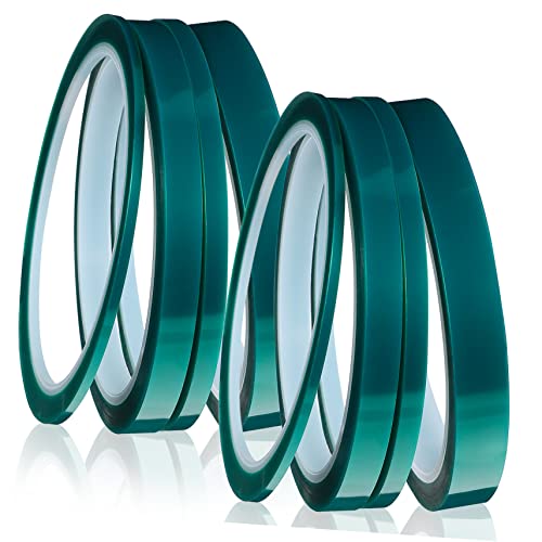 MAGICLULU 8 Rollen Hitzebeständiges Klebeband für Sublimation Elektronik und DIY Projekte Hochtemperatur und Isolierband Rückstandsfrei Flexibel von MAGICLULU