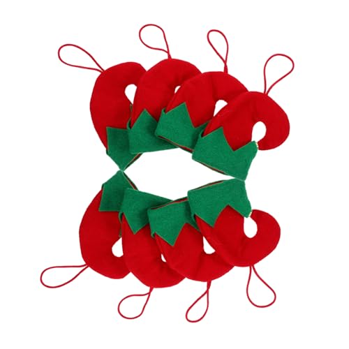 MAGICLULU 8 Stück Teiliges Mini Weihnachtsmützen Set aus Vielseitig als Christbaumschmuck Flaschenhüte und Besteckhalter Kleine Weihnachtskappen für Festliche Tischdekoration und Baumhänger MAGICLULU 8 Stück Teiliges Mini Weihnachtsmützen Set aus Vielseitig als Christbaumschmuck Flaschenhüte und Besteckhalter Kleine Weihnachtskappen für Festliche Tischdekoration und Baumhänger von MAGICLULU