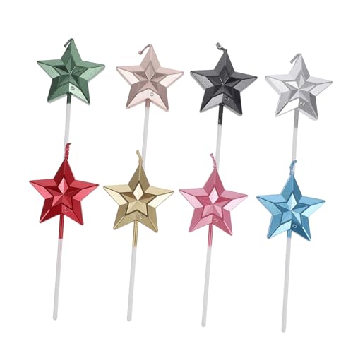 MAGICLULU 8 Stück Teiliges Set Sternförmige Geburtstagskerzen Party Cake Toppers Dekoration Umweltfreundlich Für Hochzeit Geburtstag Feier MAGICLULU 8 Stück Teiliges Set Sternförmige Geburtstagskerzen Party Cake Toppers Dekoration Umweltfreundlich Für Hochzeit Geburtstag Feier von MAGICLULU
