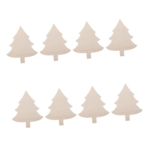 MAGICLULU 8 Stück Teiliges Unbehandelte Holz-weihnachtsbaum-ausschnitte Blanko-holztafeln für DIY Kinderbasteln Familienspaß Weihnachtsdeko Kreative Holzformen von MAGICLULU