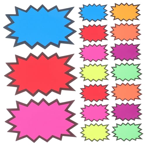 MAGICLULU 80 Stück Explosive Aufkleber Preisschilder Verkaufsschilder Flohmarktanhänger Burststar Cutouts Schilder Flohmarktbedarf Ladenverkaufsschild Preisschilder Einzelhandelsschilder von MAGICLULU