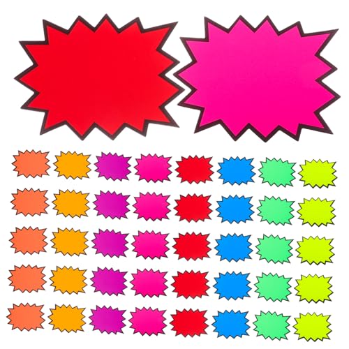 MAGICLULU 80 Stück Geplatzte Papieretiketten Für Einzelhandelsverkaufsschilder Für Supermärkte, Leere Preisschilder Für Hofverkäufe Und Fluoreszierende Verkaufsdisplay-tags Für MAGICLULU 80 Stück Geplatzte Papieretiketten Für Einzelhandelsverkaufsschilder Für Supermärkte, Leere Preisschilder Für Hofverkäufe Und Fluoreszierende Verkaufsdisplay-tags Für von MAGICLULU