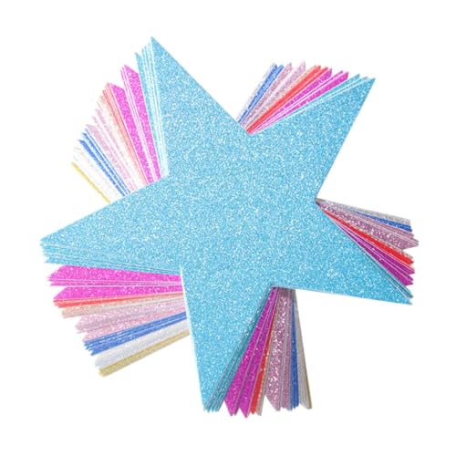MAGICLULU 80 Stück Glitzernde Sterne Dekoration Fünfzackige Papierornamente für Geburtstagsfeiern DIY Party Dekoration Bunte Hintergründe Farben MAGICLULU 80 Stück Glitzernde Sterne Dekoration Fünfzackige Papierornamente für Geburtstagsfeiern DIY Party Dekoration Bunte Hintergründe Farben von MAGICLULU