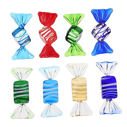 MAGICLULU 8-teiliges Glas-bastelset Mit Süßigkeiten-ornamenten Für Zuhause Küche Schreibtisch-dekoration Bunt Stilvoll Zufälliger Stil von MAGICLULU