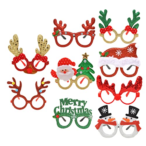 MAGICLULU 9 Paare Weihnachtsbrille Set Lustige Kostümbrille mit Festlichem Design für Erwachsene und Foto Requisite für Weihnachtsfeiern und Partys MAGICLULU 9 Paare Weihnachtsbrille Set Lustige Kostümbrille mit Festlichem Design für Erwachsene und Foto Requisite für Weihnachtsfeiern und Partys von MAGICLULU