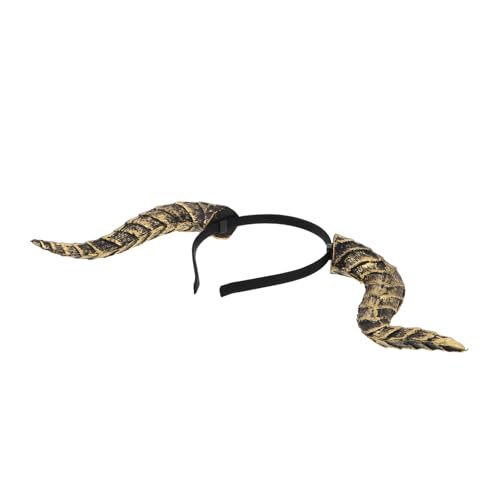 MAGICLULU Abnehmbares Gothic Hörner-accessoire für Frauen und Männer Realistische Gebogene Hörner für Masquerade Cosplay und Themenpartys von MAGICLULU
