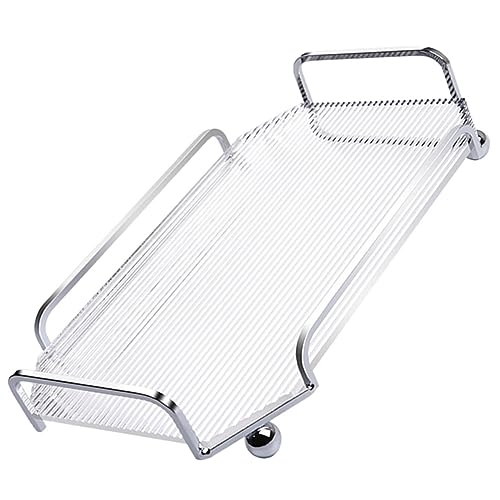 MAGICLULU Aufbewahrungsbox Rack Servierschale Tabletts für Couchtisch Schreibtischablage Kleine Tablett Serviertablett Plastik Kaffeetablett für den täglichen Gebrauch Acryl Transparent MAGICLULU Aufbewahrungsbox Rack Servierschale Tabletts für Couchtisch Schreibtischablage Kleine Tablett Serviertablett Plastik Kaffeetablett für den täglichen Gebrauch Acryl Transparent von MAGICLULU
