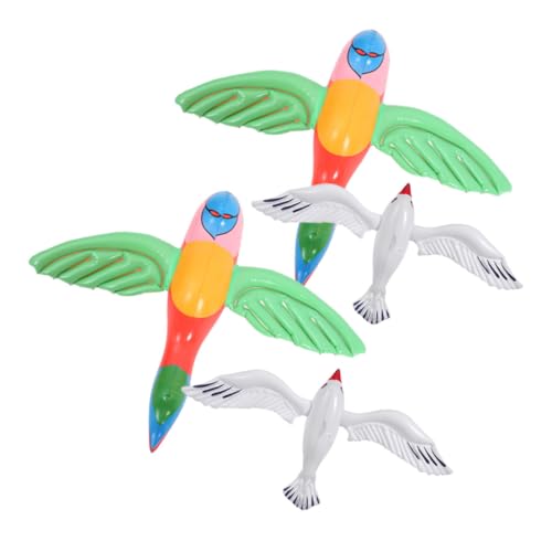 MAGICLULU Aufblasbare Meerestier Dekorationen für Strandpartys Teiliges mit Großen Seemöwen und Papageien Wasserspielzeug für Pool und Outdoor Aktivitäten von MAGICLULU