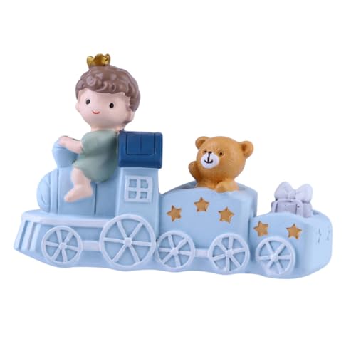 MAGICLULU Auszug Prince Ornamente Kuchendekor Zugverzierung geburtstagstorte dekoration zug kuchen dekoration Zug Ornamente Harz Blau von MAGICLULU