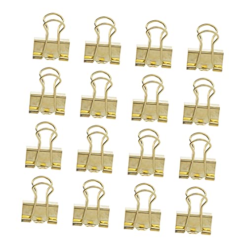 MAGICLULU Binder Clips Gold 16 Stück Kleiner Binderklammern aus Legierung Dekorative Büroklammern Dokumentenklammern 19mm Starker Halt für Papier Schule und Büro MAGICLULU Binder Clips Gold 16 Stück Kleiner Binderklammern aus Legierung Dekorative Büroklammern Dokumentenklammern 19mm Starker Halt für Papier Schule und Büro von MAGICLULU