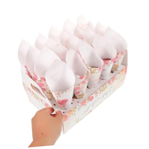 MAGICLULU Blumenkegel Mit Griff Kegelhalter Für Party Blumenstrauß Zubehör Tafelaufsatz Tablett Rosenhalter Hochzeits Tafelaufsatz Tischdekorationen Tafelaufsätze Kegelförmiger von MAGICLULU