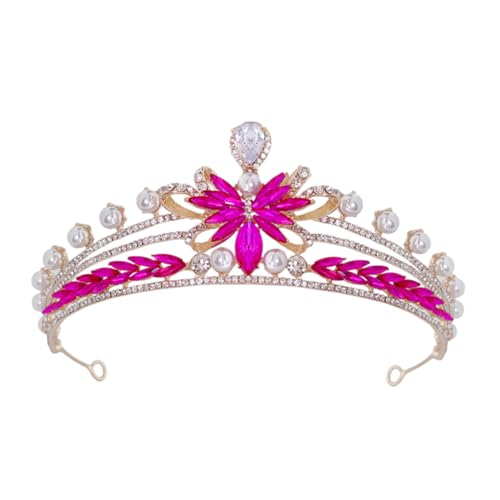 MAGICLULU Brautkrone Mit Perlen Und Schleife Hochzeitsdiadem Für Frauen Elegante Festzugkrone Haaraccessoire Für Braut Und Feierlichkeiten Glitzernde Krone Roségold MAGICLULU Brautkrone Mit Perlen Und Schleife Hochzeitsdiadem Für Frauen Elegante Festzugkrone Haaraccessoire Für Braut Und Feierlichkeiten Glitzernde Krone Roségold von MAGICLULU