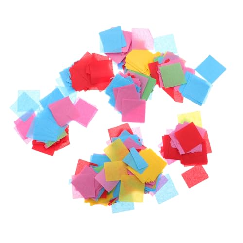 MAGICLULU Buntes Papierkonfetti Quadratisch Streudeko Leicht Vielseitig für Hochzeit Geburtstag Party Basteln Dekoration Farbenfrohe Tischdeko Einfache Anwendung von MAGICLULU