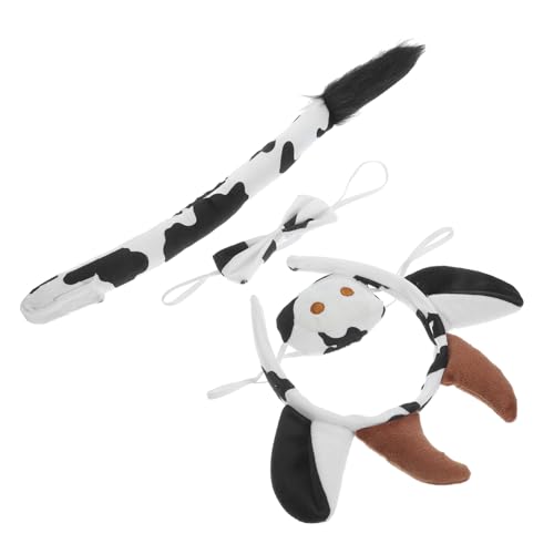 MAGICLULU Cosplay Kuhkostüm mit Weichem Bicolor Stirnband Fake Nase Fliege und Tierkostüm Zubehör für Party Fasching und Verkleidung MAGICLULU Cosplay Kuhkostüm mit Weichem Bicolor Stirnband Fake Nase Fliege und Tierkostüm Zubehör für Party Fasching und Verkleidung von MAGICLULU