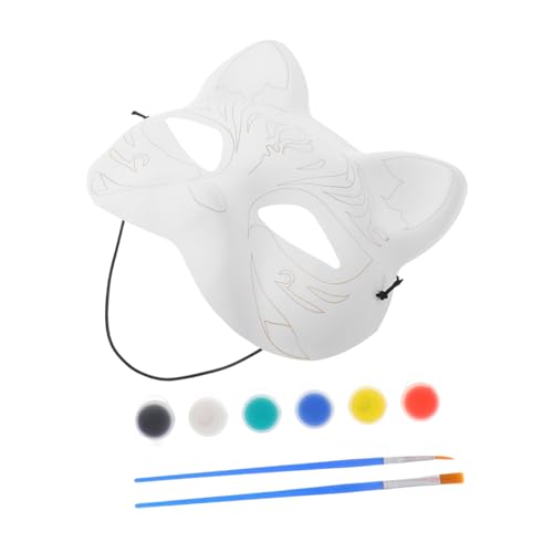 MAGICLULU DIY Katzenmaske Set mit Umriss Design Farben Acrylfarben Pinsel Schnur Weiße Blanko Maske zum Bemalen für Cosplay Karneval Halloween Geburtstag und Kreative Bastelprojekte MAGICLULU DIY Katzenmaske Set mit Umriss Design Farben Acrylfarben Pinsel Schnur Weiße Blanko Maske zum Bemalen für Cosplay Karneval Halloween Geburtstag und Kreative Bastelprojekte von MAGICLULU