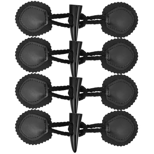 MAGICLULU DIY Schwarzes Akzentdekor Paar Knebelverschlussknöpfe Horn Knebelverschluss Zum Aufnähen Für Mantel Strickwaren Windjacke Druckknopf Mantelknöpfe Vintage-Kleider von MAGICLULU