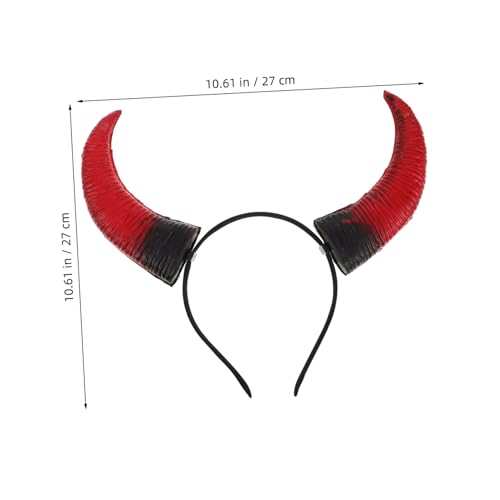 MAGICLULU Dämonen Hörner Haarreif Verstellbar Leicht Halloween Kostüm Zubehör Für Damen Herren Cosplay Party Zubehör Komfortabler PU Kunststoff Haarreif Mit Realistischen Teufelshörnern MAGICLULU Dämonen Hörner Haarreif Verstellbar Leicht Halloween Kostüm Zubehör Für Damen Herren Cosplay Party Zubehör Komfortabler PU Kunststoff Haarreif Mit Realistischen Teufelshörnern von MAGICLULU