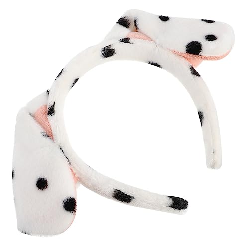 MAGICLULU Dalmatiner-Hundeohren-Stirnband: Welpenohren-Haarband Flauschige Tierkopfbedeckung Cartoon-Haarreifen Süße Kopfbedeckung Für Erwachsene Kinder Kostüm Cosplay Partyzubehör von MAGICLULU