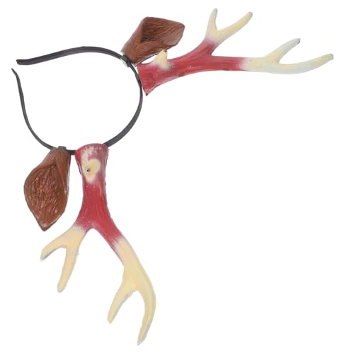 MAGICLULU Deer Antlers Headband Elastisch Komfortabel Rentier Ohren Haarreif Für Erwachsene Karneval Weihnachten Halloween Kostüm Zubehör Braun von MAGICLULU