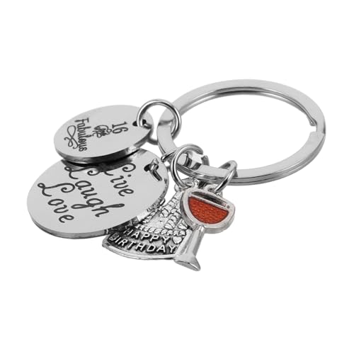 MAGICLULU Edelstahlanhänger Schmuck Schlüsselanhänger Lustiger Schlüsselanhänger Schlüsselanhänger Zum 16 Geburtstag Edelstahl Party Schlüsselanhänger Geldbörsen Schlüsselanhänger MAGICLULU Edelstahlanhänger Schmuck Schlüsselanhänger Lustiger Schlüsselanhänger Schlüsselanhänger Zum 16 Geburtstag Edelstahl Party Schlüsselanhänger Geldbörsen Schlüsselanhänger von MAGICLULU